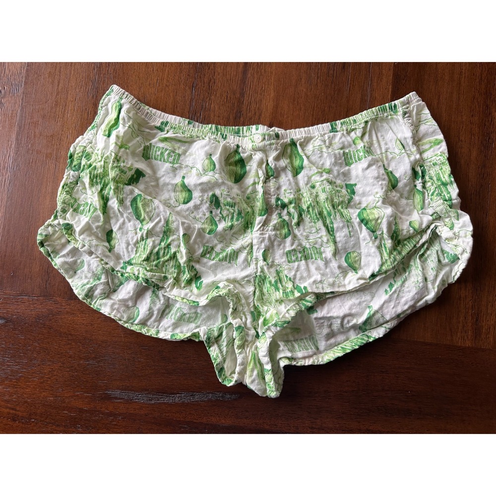 Aerie Wicked Movie Pajama Shorts Womens Medium Green Sleepwear